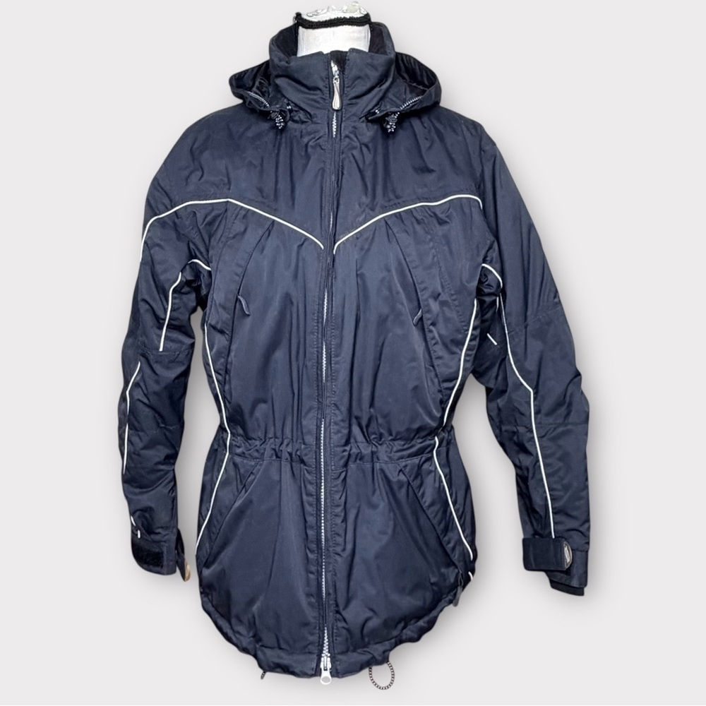 Obermeyer Ridgeline Black White Piping Ski Jacket